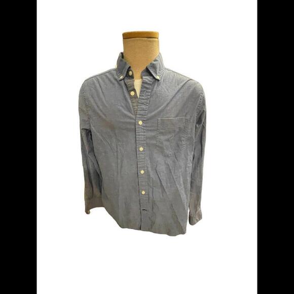 Nautica Men's size M Button Down Shirt Blue  Long Sleeve - Picture 1 of 2